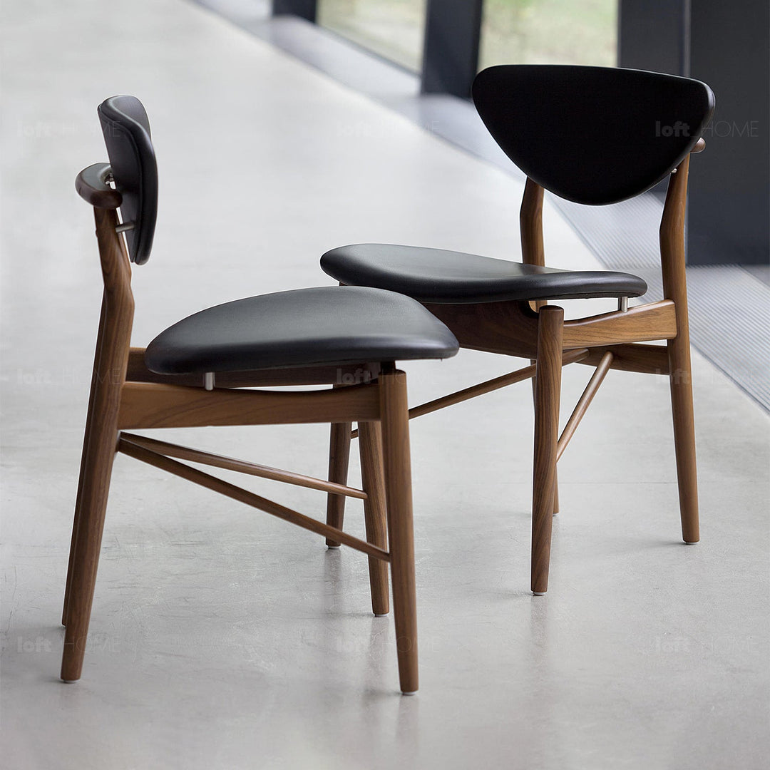 Japandi leather dining chair finn detail 1.