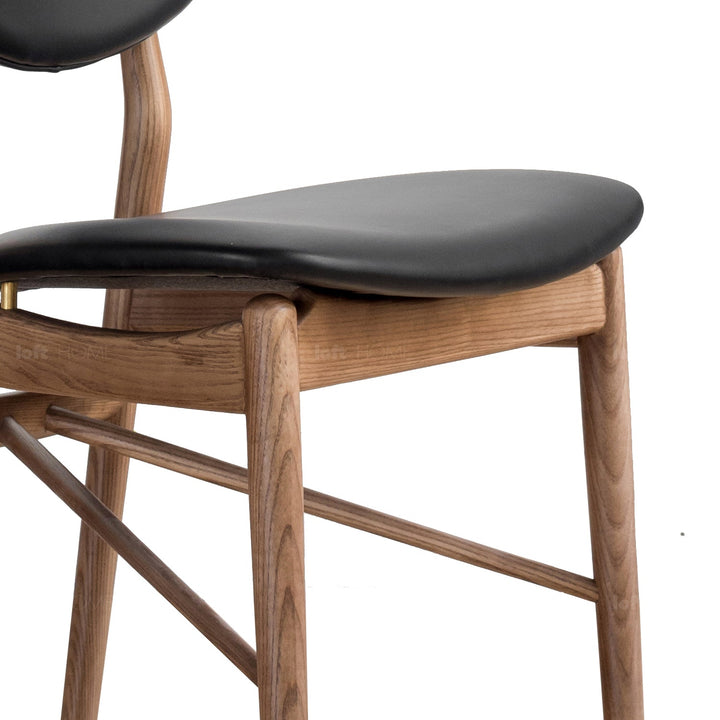 Japandi leather dining chair finn detail 5.