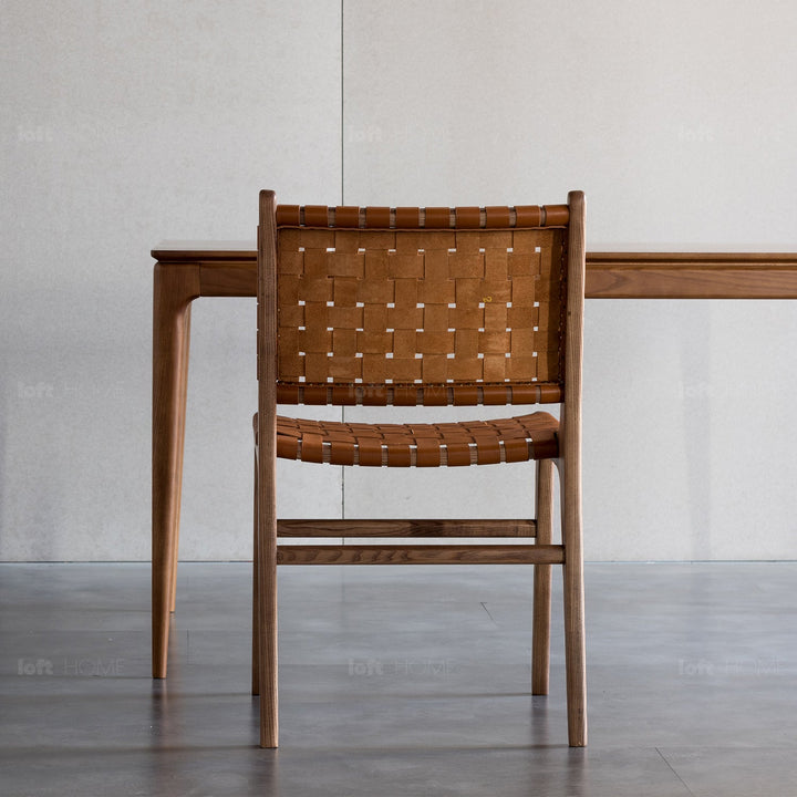 Japandi leather dining chair pasadena conceptual design.