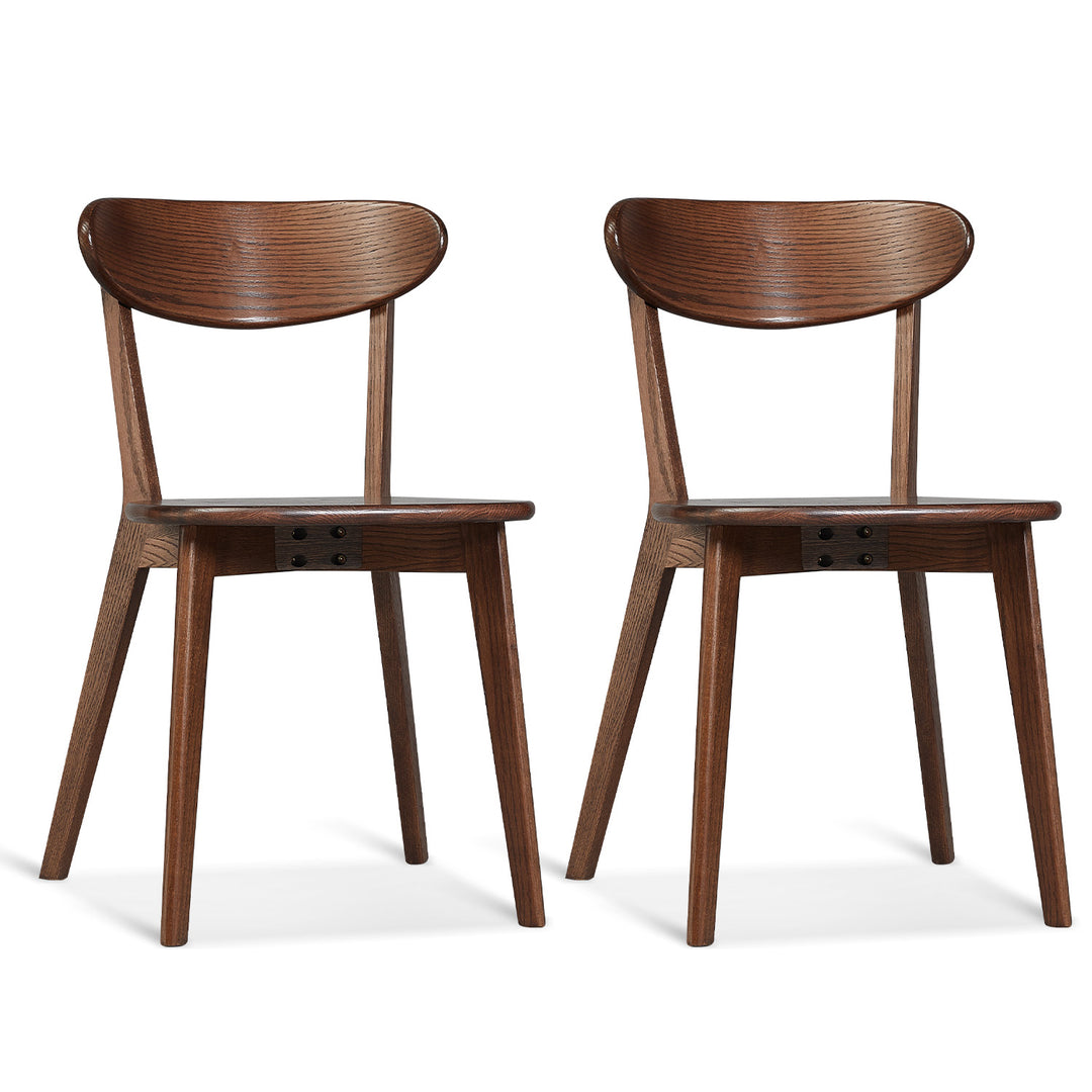 Japandi oak wood dining chair elm walnut environmental situation.