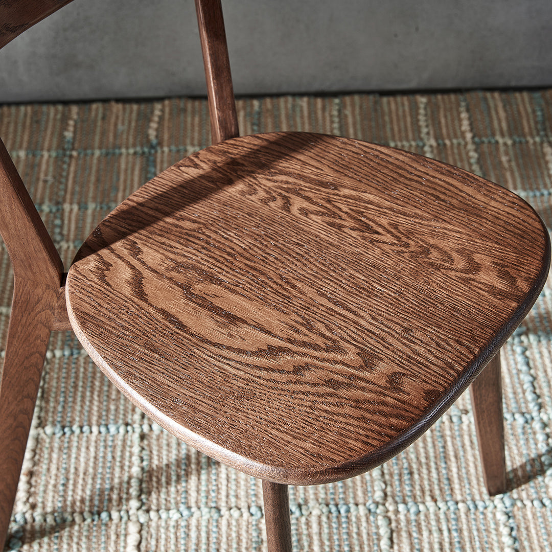 Japandi oak wood dining chair elm walnut size charts.