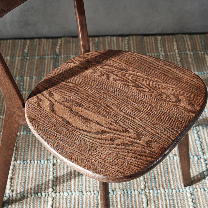 Japandi oak wood dining chair elm walnut size charts.