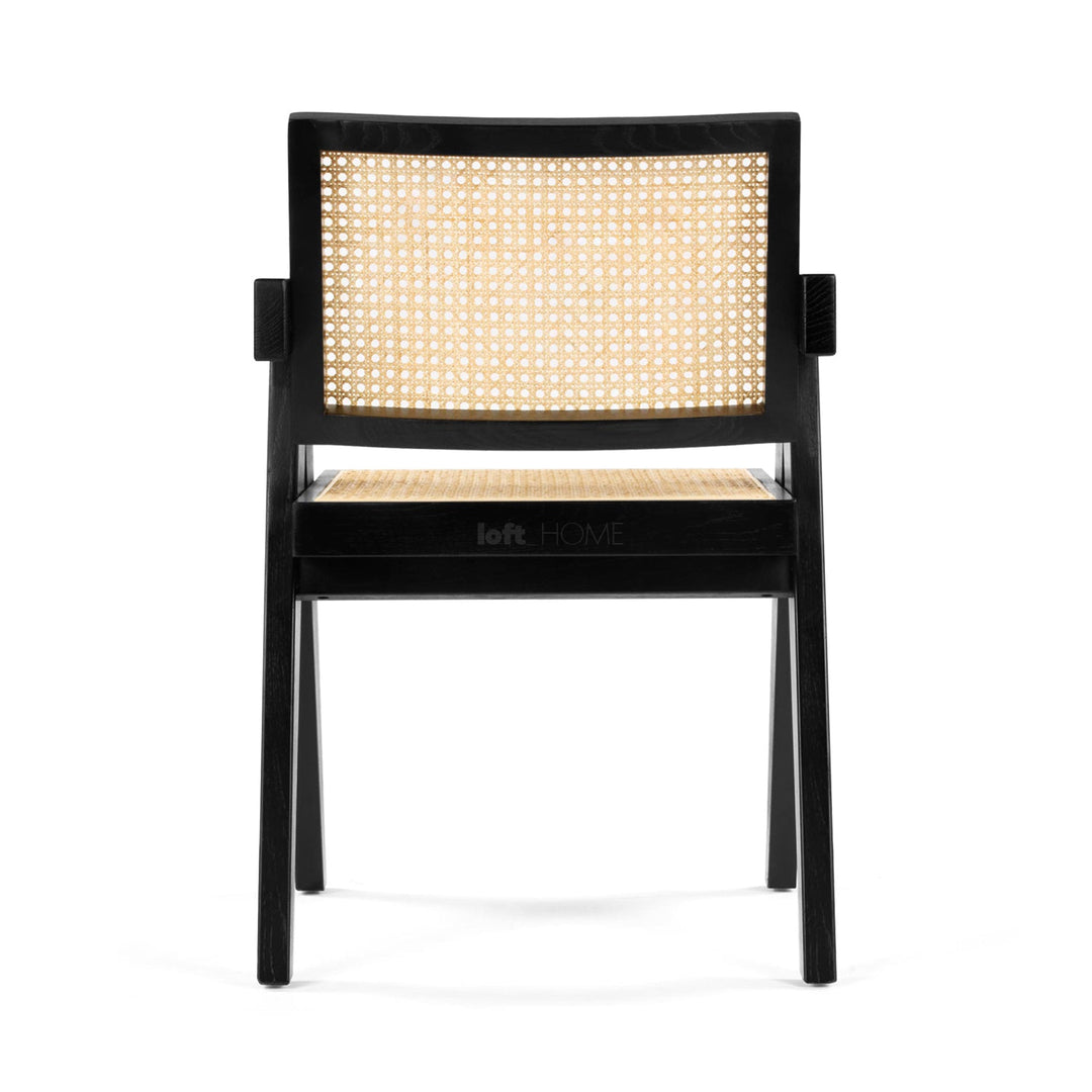 Japandi rattan armrest dining chair jeanneret detail 24.