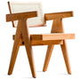 Scandinavian Rattan Armrest Dining Chair JEANNERET