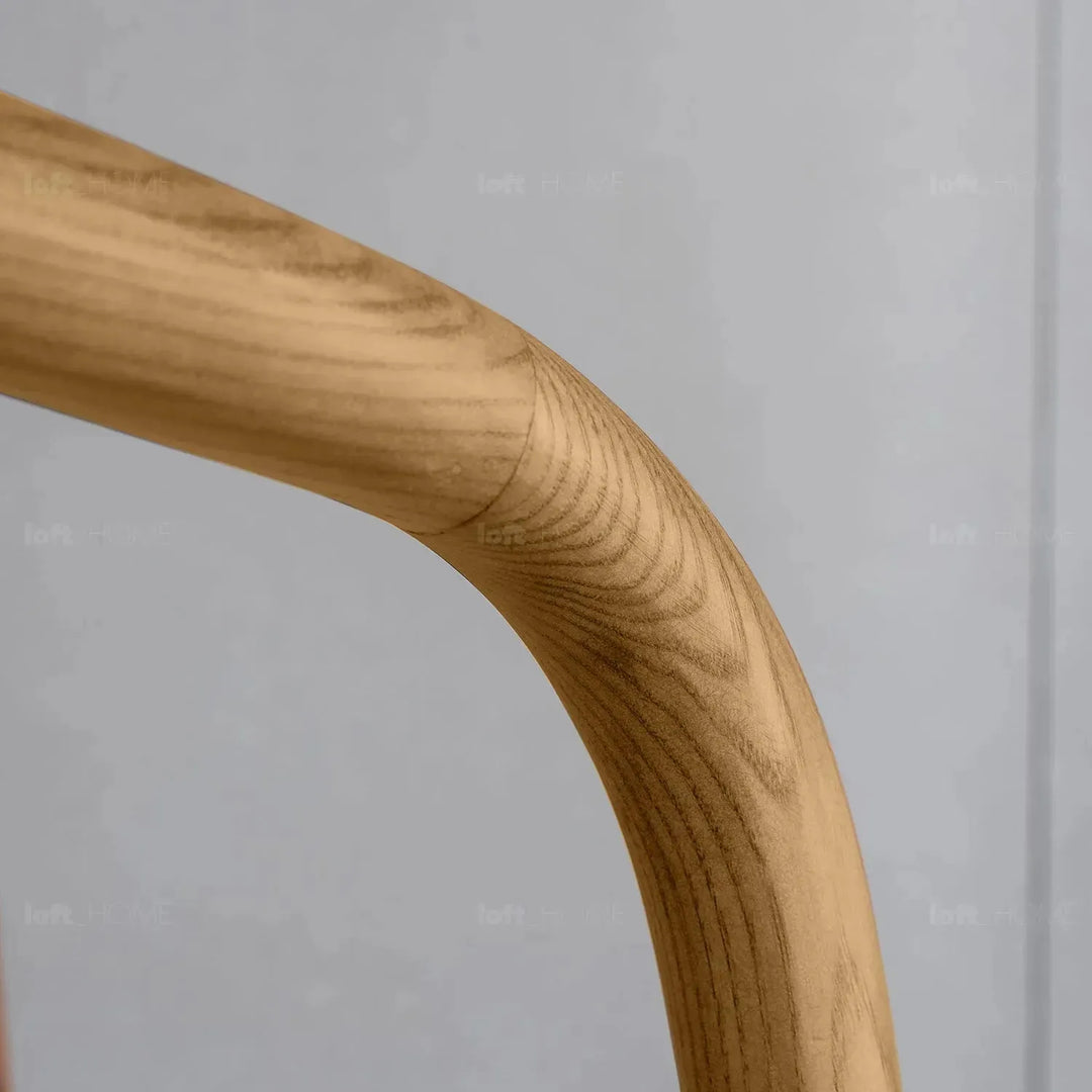 Japandi rattan dining chair circular detail 7.