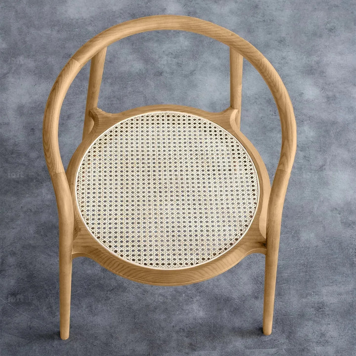 Japandi rattan dining chair circular detail 2.