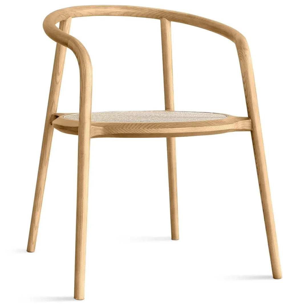 Japandi rattan dining chair circular detail 16.