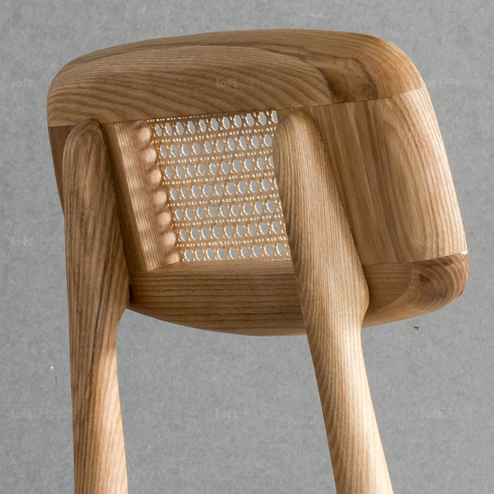 Japandi rattan dining chair serene detail 8.