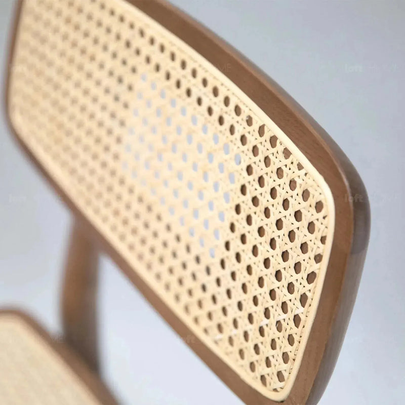 Japandi rattan dining chair serene detail 1.