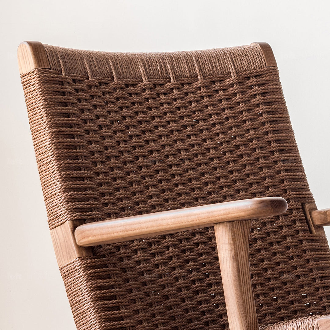 Japandi rope woven 1 seater sofa ch25 detail 7.