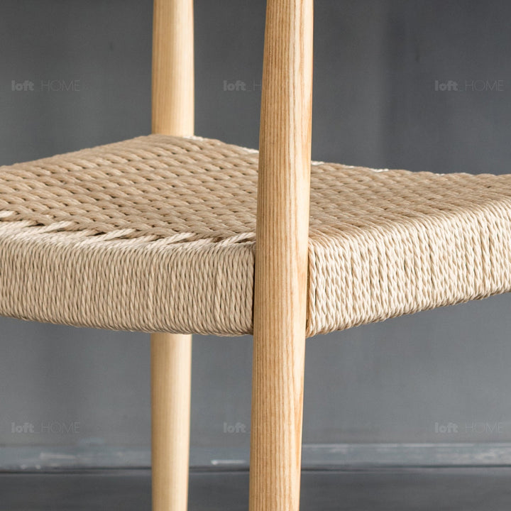 Japandi rope woven dining chair aikin detail 6.