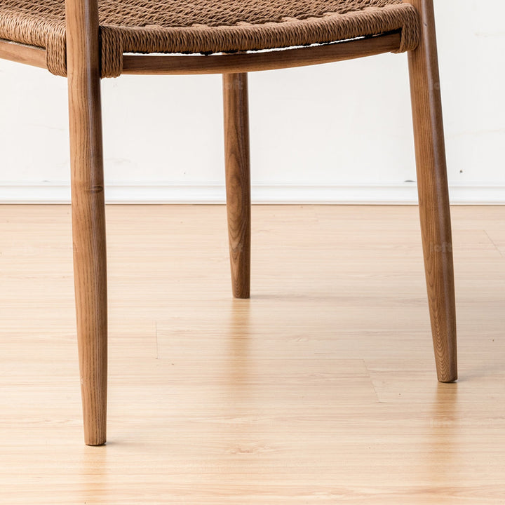 Japandi rope woven dining chair aikin detail 2.