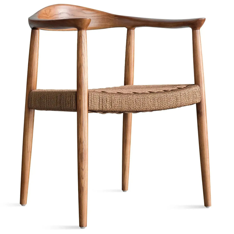 Japandi Wood Woven Rope Dining Chair KENNEDY