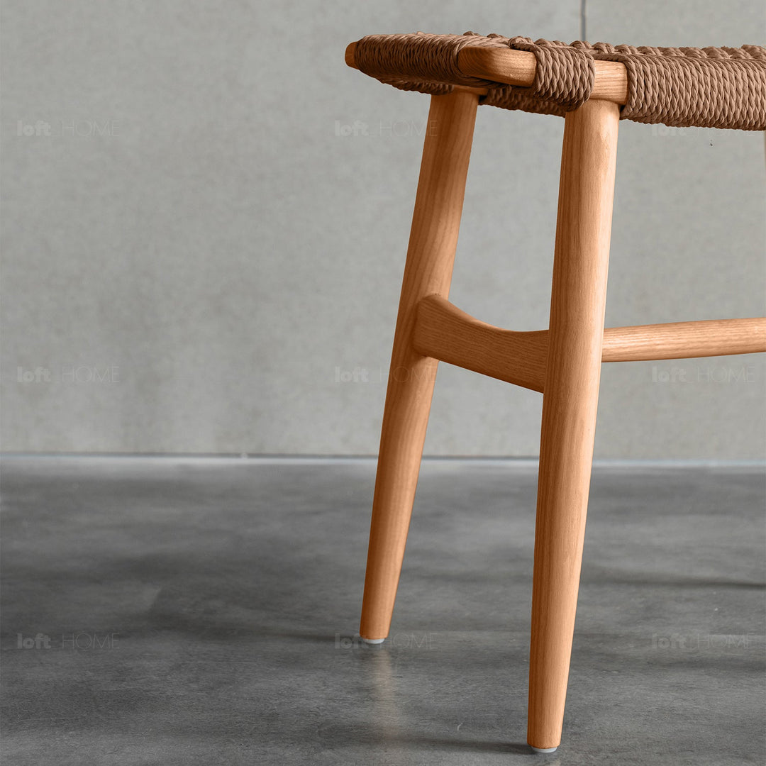 Japandi rope woven dining stool woven detail 6.