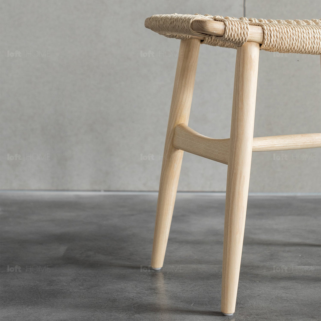 Japandi rope woven dining stool woven conceptual design.