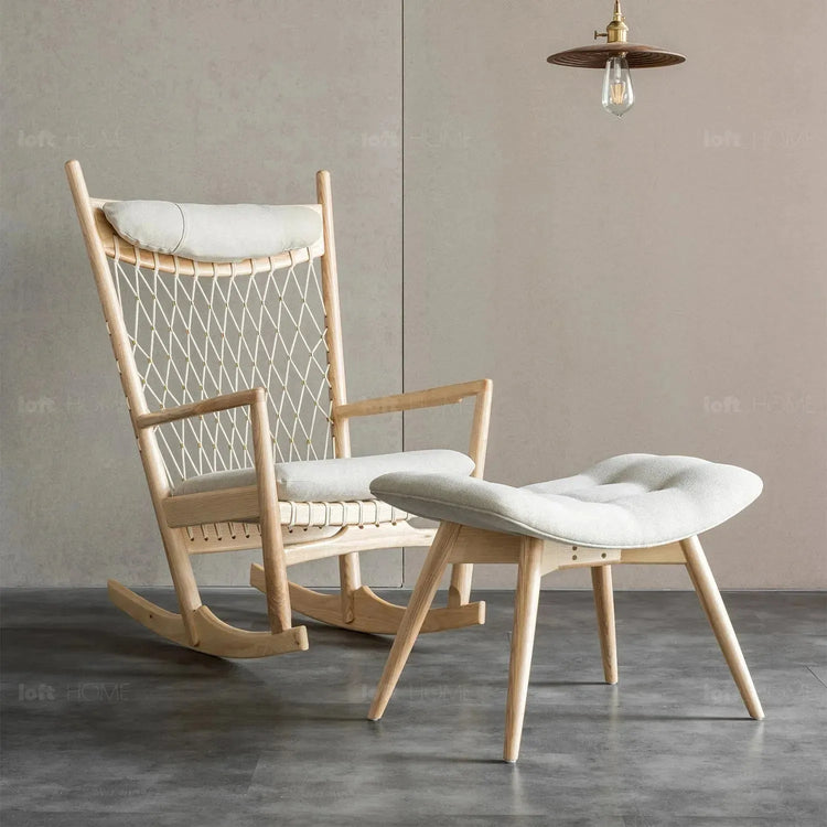 Japandi Rope Woven Rocking Chair HANS WEGNER Good to Know Preview-1