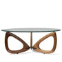Japandi Tempered Glass Coffee Table PETAL