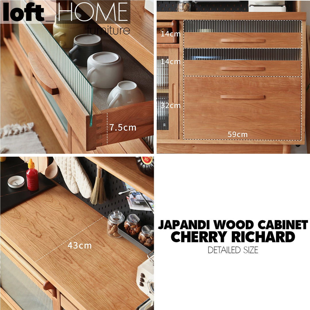 Japandi wood cabinet cherry richard situational feels.