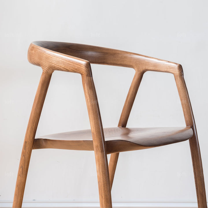 Japandi wood dining chair batoo detail 1.