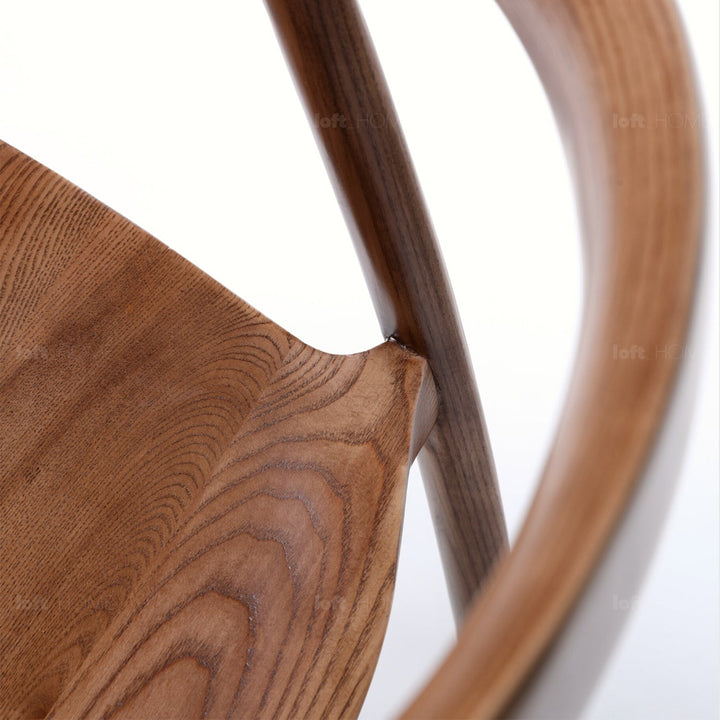 Japandi wood dining chair batoo conceptual design.
