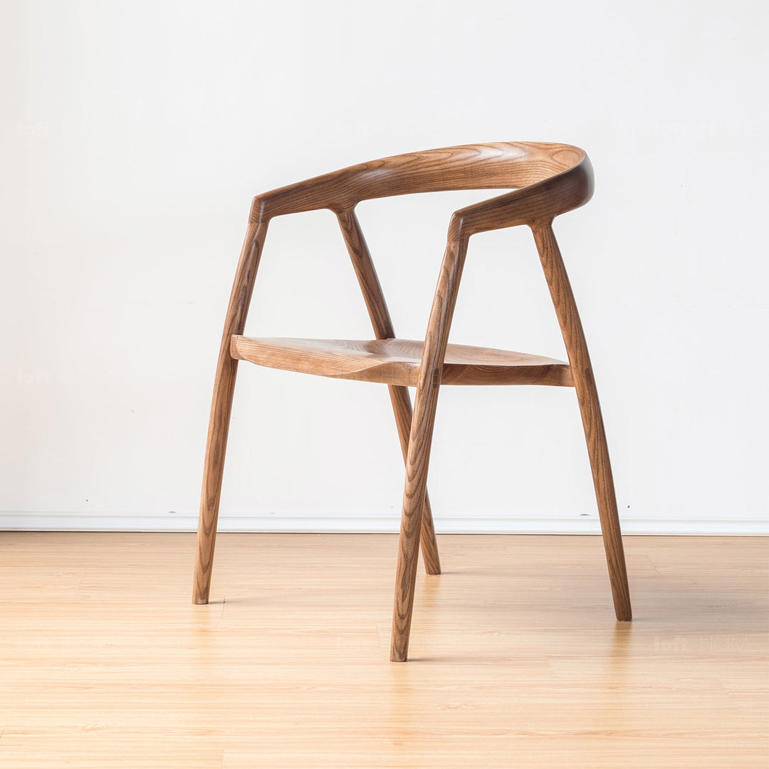 Japandi wood dining chair batoo in real life style.