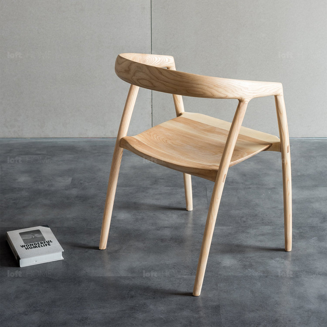 Japandi wood dining chair batoo detail 6.