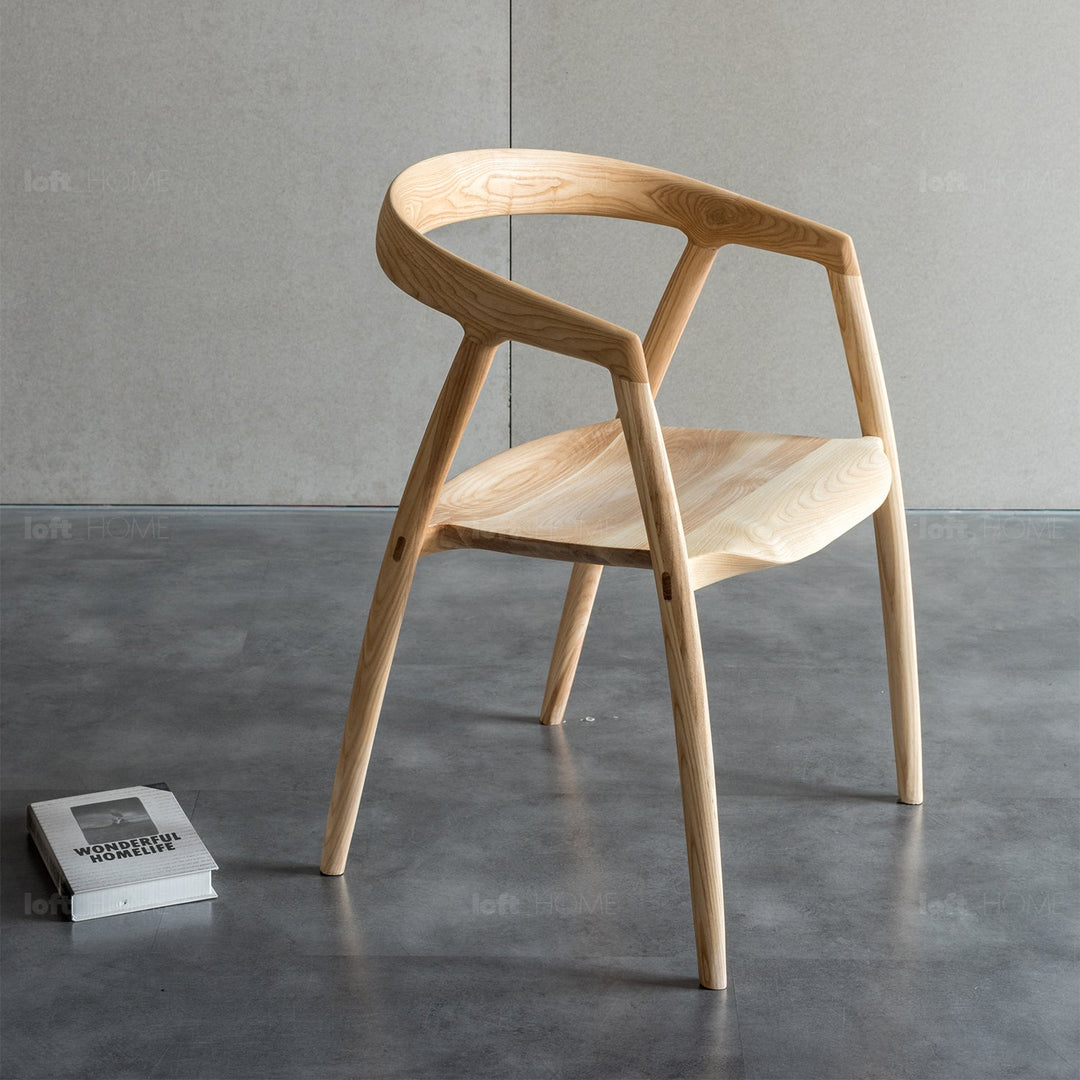 Japandi wood dining chair batoo detail 7.