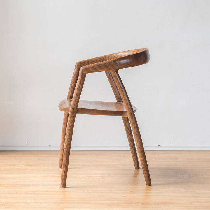 Japandi wood dining chair batoo in details.