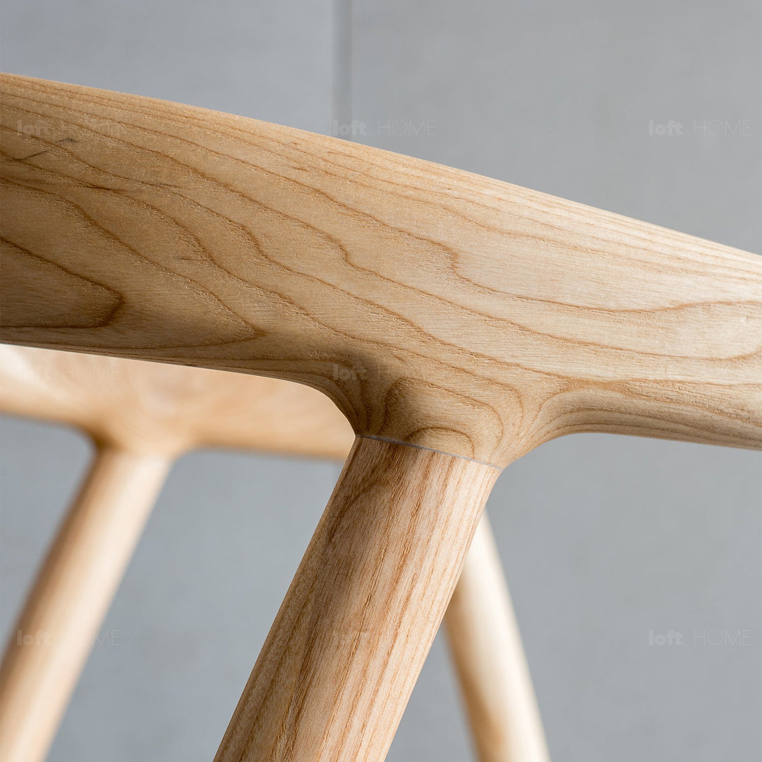 Japandi wood dining chair batoo detail 9.