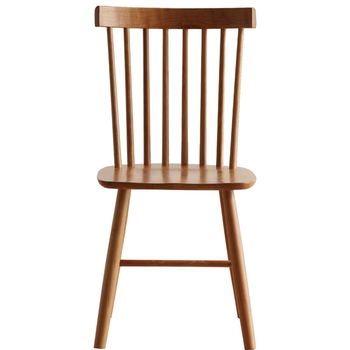 Japandi wood dining chair cherry windsor situational feels.
