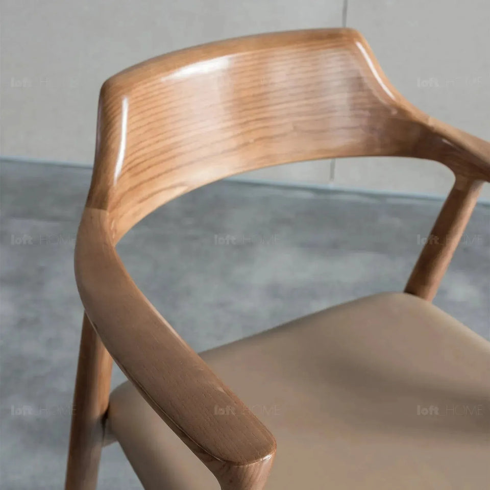 Japandi wood dining chair hiroshima environmental situation.