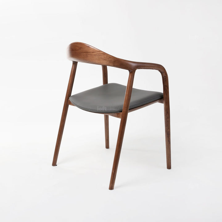 Japandi wood dining chair neum conceptual design.