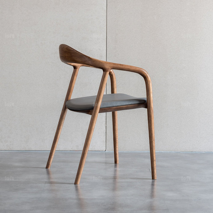 Japandi wood dining chair neum in real life style.