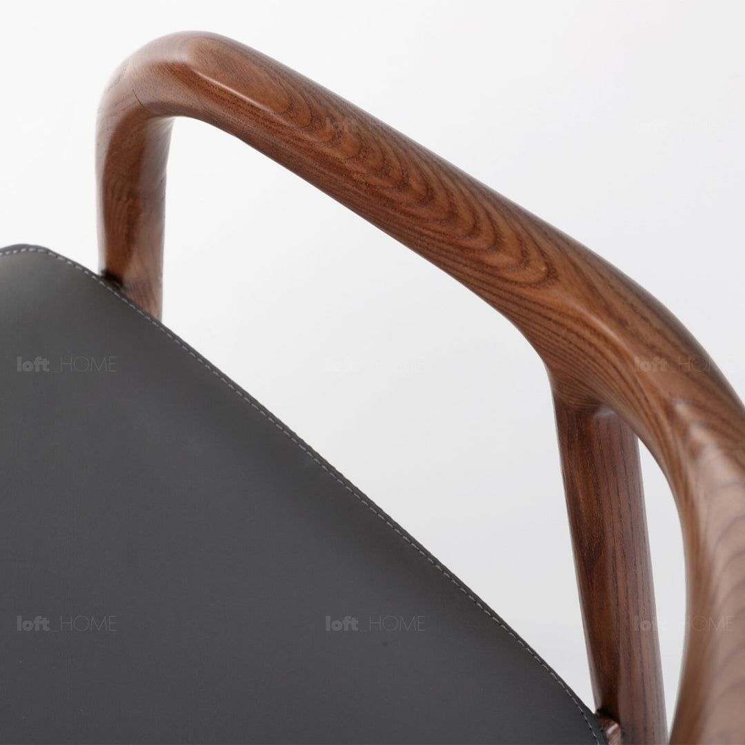 Japandi wood dining chair neum detail 1.