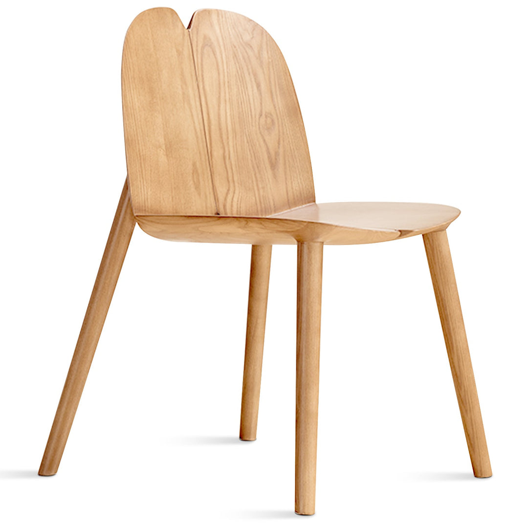 Japandi wood dining chair pulp detail 1.