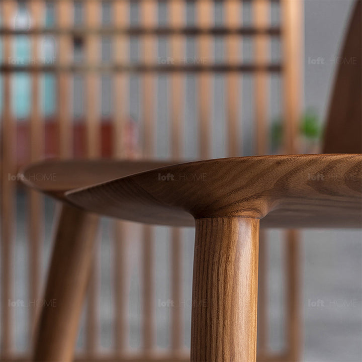 Japandi wood dining chair pulp situational feels.