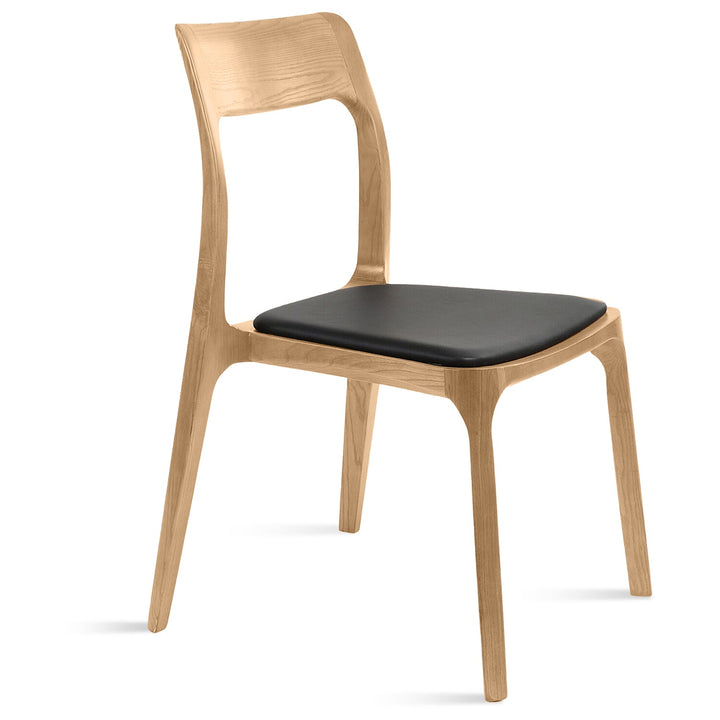 Japandi wood dining chair sleek detail 3.