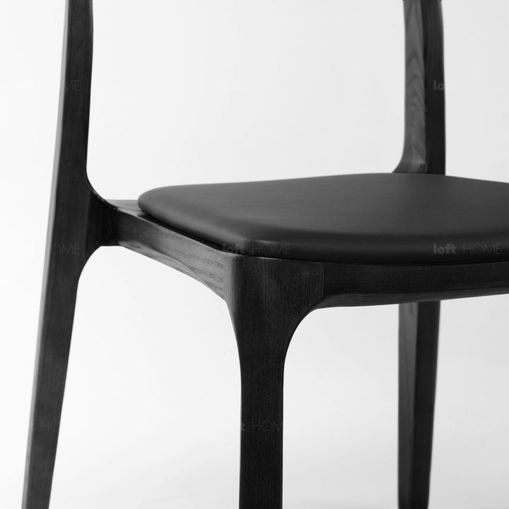 Japandi wood dining chair sleek detail 13.