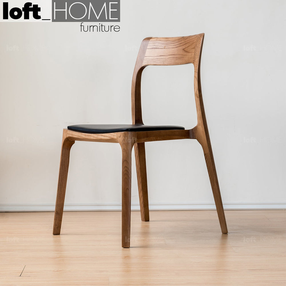Japandi wood dining chair sleek primary product view.