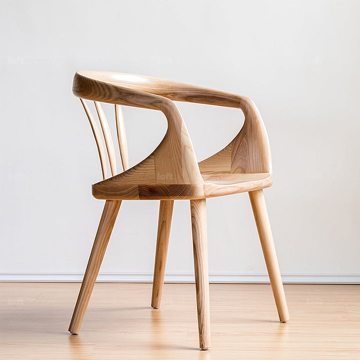 Japandi wood dining chair vero detail 2.