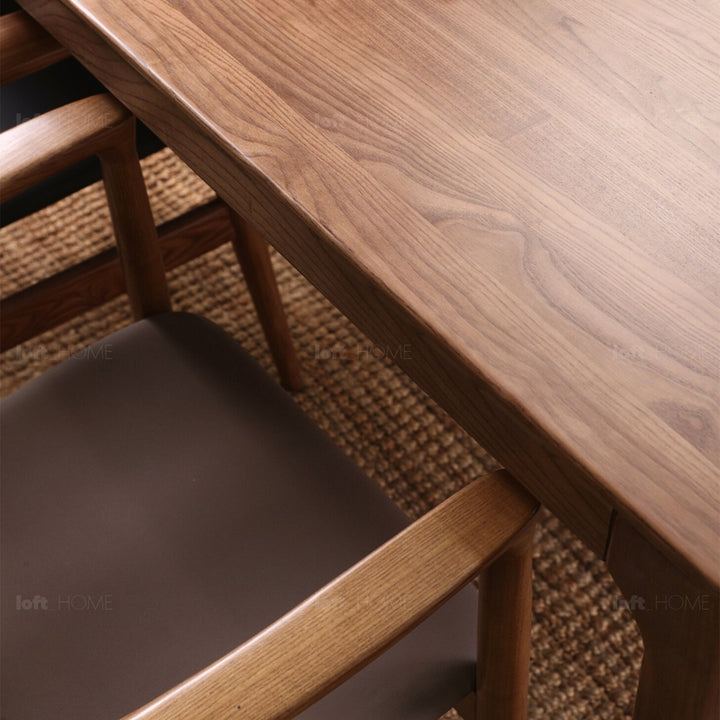 Japandi wood dining table adeline in still life.