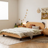 Scandinavian beech wood kids bed teddy primary product view.