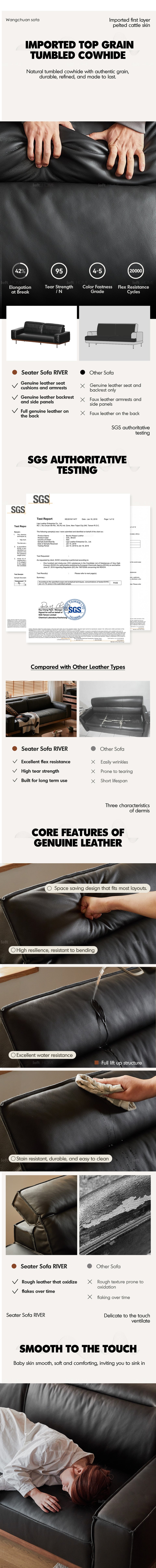 Japandi Genuine Leather L Shape Sofa 3+L  RIVER More Details and Instruction_7