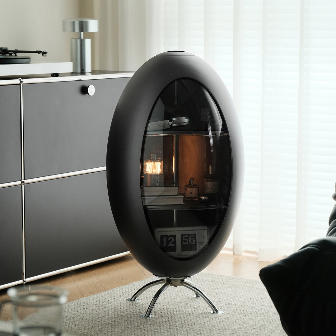 Minimalist abs side cabinet egg material variants.