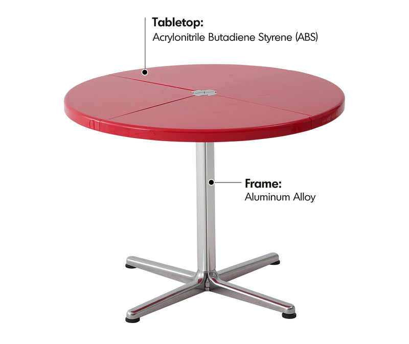 Bauhaus ABS Steel Round Dining Table DONUT Material Details Chart