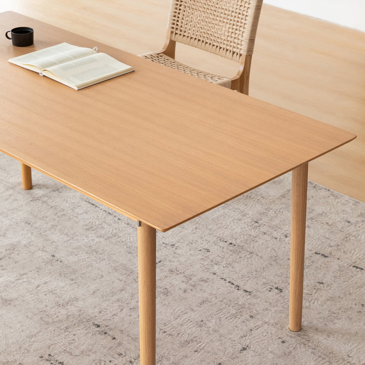 Minimalist ash wood dining table borel size charts.