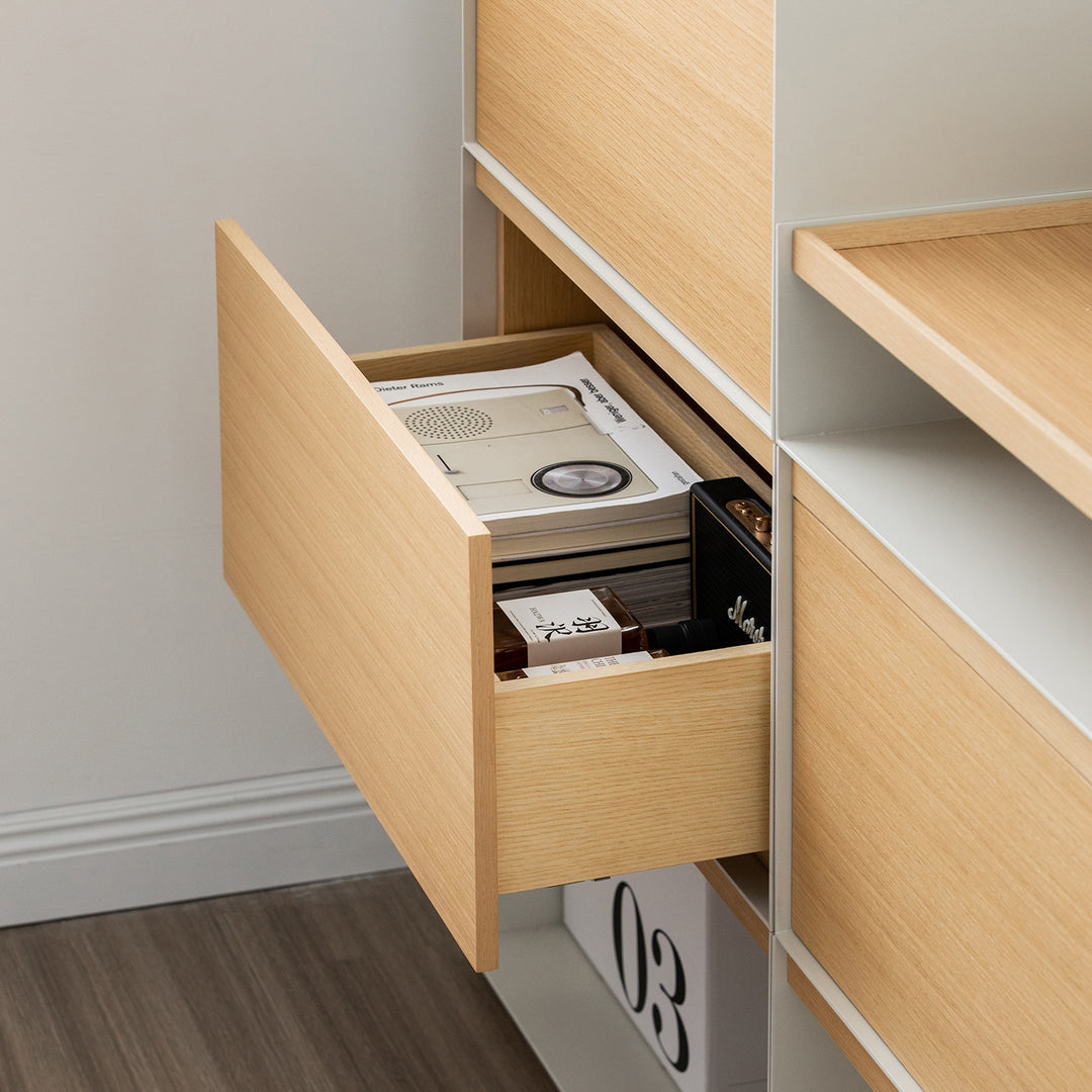 Minimalist ash wood veneer modular cabinet aesop environmental situation.