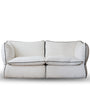 Minimalist Chenille Velvet Fabric 2 Seater Sofa CLOUD
