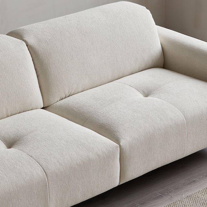 Minimalist chenille velvet fabric 4 seater sofa drift conceptual design.