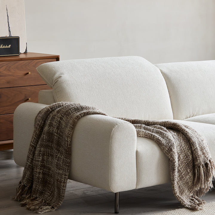 Minimalist chenille velvet fabric 4 seater sofa drift environmental situation.